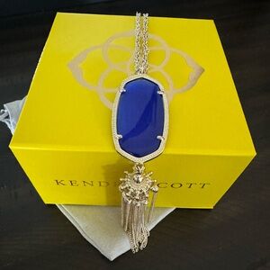 Kendra Scott Cobalt Blue and Gold Rayne Necklace